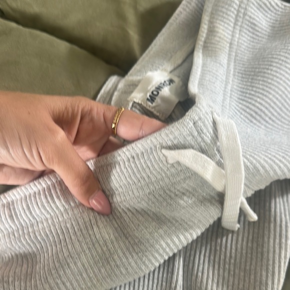 Monrow light gray Ribbed Pants - Picture 3 of 3